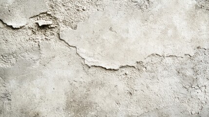 Obraz premium Weathered Light Grey Concrete Wall Texture with Cracks and Flaking Paint