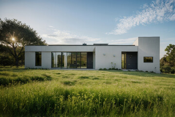 A modern  and minimalist house
