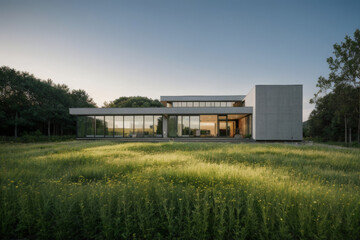 Fototapeta premium A modern and minimalist house