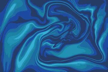 Abstract fluid art in vibrant blue tones with swirling, wavy patterns. A modern, elegant design perfect for digital backgrounds, prints, or interior d&eacute;cor.
