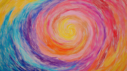 A vibrant, swirling pattern created using soft pastel crayons.