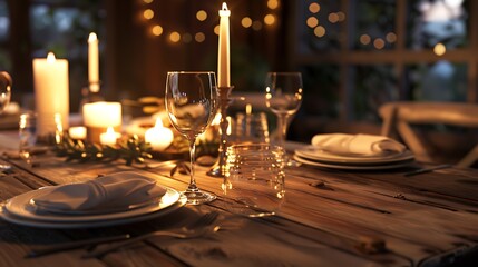 table setting at restaurant