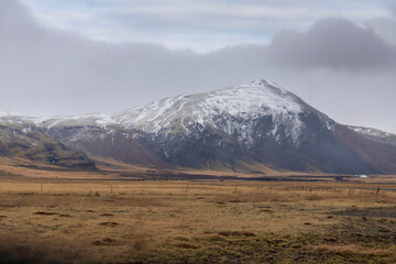 Fototapeta premium Hoffellsjokull glacier in the South of Iceland sunset landscape