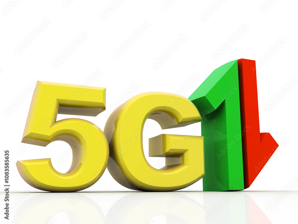 Poster 3d rendering 5g network 5g connection