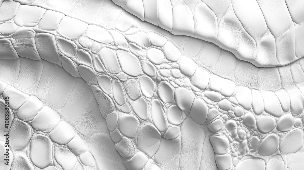 Poster A white snake skin with a pattern of dots and lines