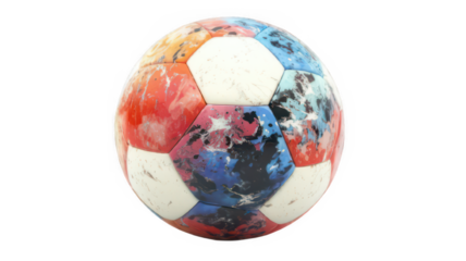 Png image of a colorful soccer ball