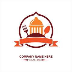 Naklejka premium restaurant logo design