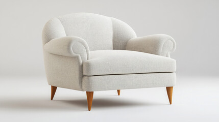 Comfortable armchair in modern design white background