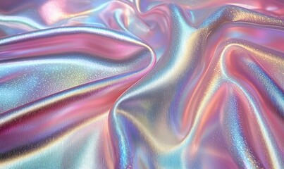 Obraz premium Abstract Iridescent Fabric Draped with Glitter