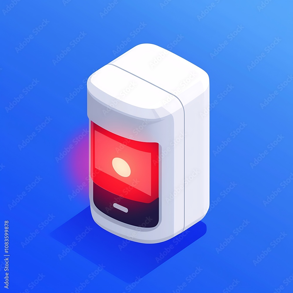 Poster modern smartphone concept with vibrant colors showcasing a minimalistic design, featuring a prominen