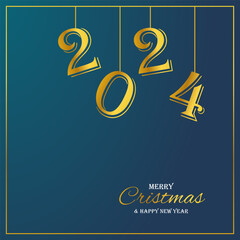 Christmas And New Year greeting card social media 
