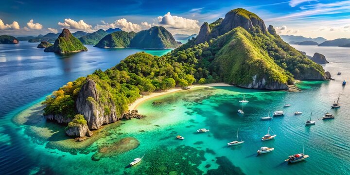 Aerial Paradise: El Nido, Bukal Island, Philippines