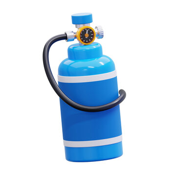 oxygen tank 3d icon illustration