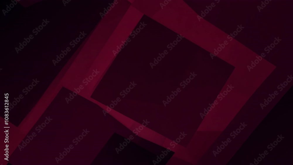 Poster dynamic abstract geometric shapes in red layered composition with depth for modern design and moveme