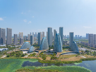 Naklejka premium China Wuhan Economic Development Zone Junshan New City