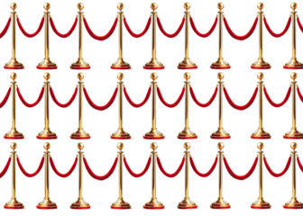 "Elegant gold stanchions with red ropes, symbolizing luxury, exclusivity, and event management. Perfect for branding, VIP concepts, or high-end design projects."