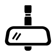 Obraz premium Rearview mirror solid icon