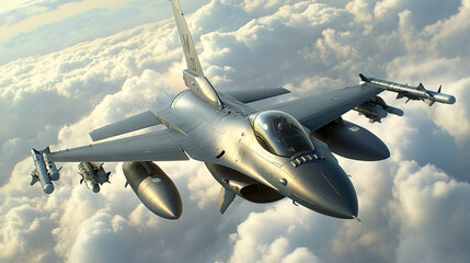 Military power, fighter jets perform aerial maneuvers against a backdrop of clouds, including sharp rolls and turns, with high-detail scenes demonstrating precision, speed and movement.