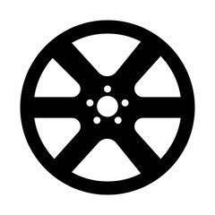 Wheel rim solid icon