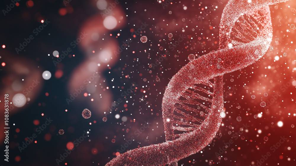 Poster dna double helix abstract: a mesmerizing abstract representation of a dna double helix, rendered in 