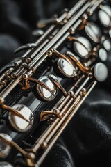 Obraz premium Close-up of a shiny metal instrument.