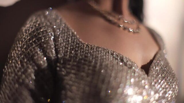 A Slow Motion Shot of an Indian Bride showing her Bridal Jewellery at her Indian Wedding in India
