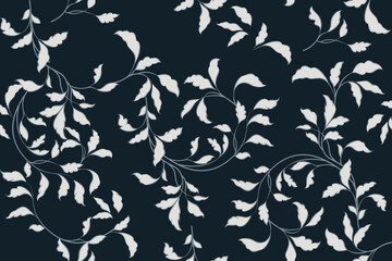 Fototapeta premium Hand drawn petal flowers, seamless patterns with floral for fabric, textiles, clothing, wrapping paper, cover, banner, interior decor, abstract backgrounds.