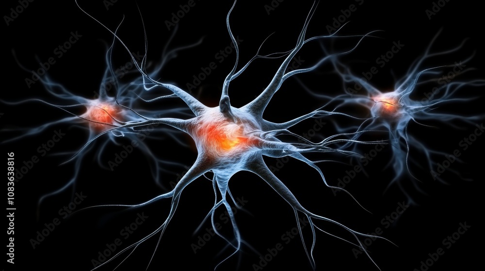 Poster neurons firing, a detailed exploration of neural networks, synaptic connections, and brain function 