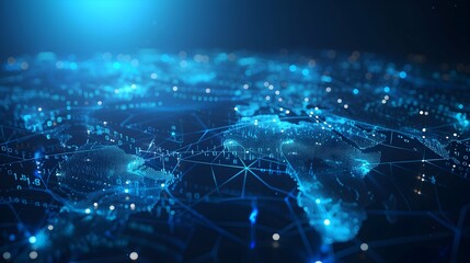 worldwide network connection, digital art illustration, Generative AI