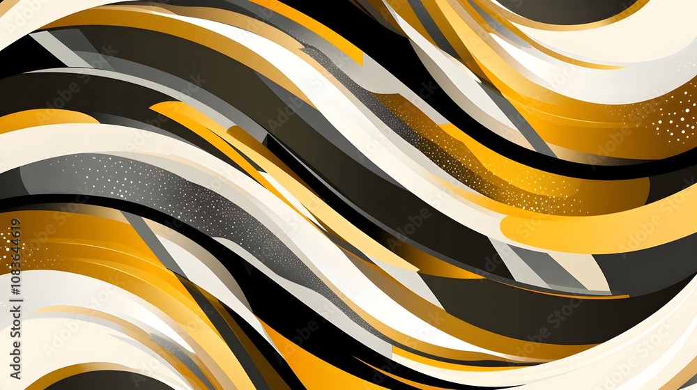 Leinwandbilder dynamic abstract waves digital art modern design colorful environment horizontal viewpoint fluid con