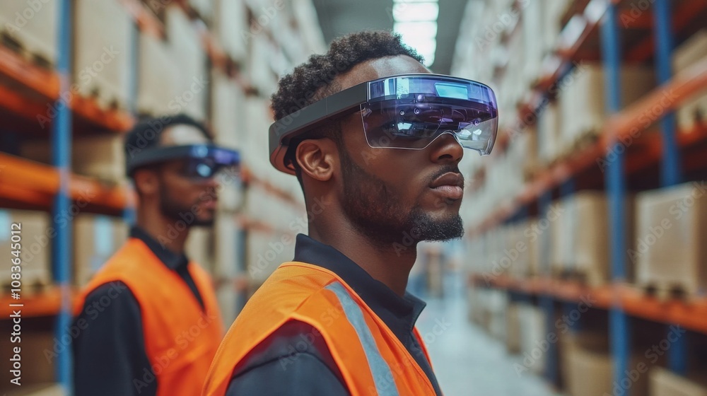 Poster workers using augmented reality glasses for real-time inventory