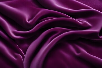 Fototapeta premium Velvet fabric texture a close-up of soft velvet fabric with a rich deep purple color, AI Generated