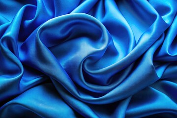 Obraz premium Blue Fabric Texture with Waves - Elegant Textile Background for Design Projects, Fashion, Home Decor, and More