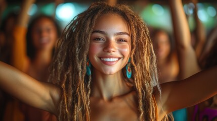 Fototapeta premium Diversity in virtual dance classes, bringing together participants from different backgrounds online