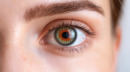 Obraz premium Close up Human Eye Detailed Iris Colorful Pupil Ophthalmology Vision Healthcare Medical Anatomy
