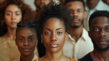 Obraz premium A diverse group of individuals, showcasing unity and community.