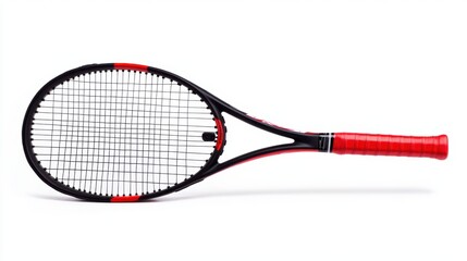 Tennis racket on white isolated background