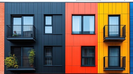 Fototapeta premium Exterior painting with color-changing paint that reacts to temperature changes