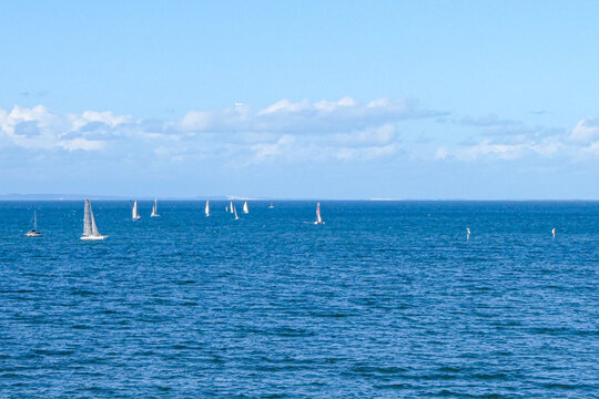 Shorncliffe pier, jetty, beach and bayside views, QLD