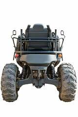 Fototapeta premium Black ATV from rear view.