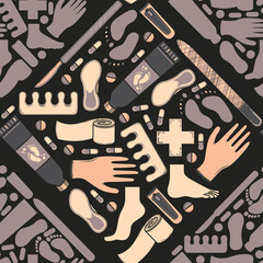 Sole Searching Endless Feet Repeat Pattern Design