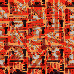 Sole Searching Endless Feet Repeat Pattern Design