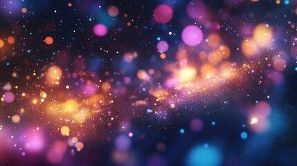 Obraz premium Magical Fireworks Exploding in the Night Sky with a Bokeh Background: A Bright and Festive Celebration Perfect for New Year, Festivals, or Parties, Filled with Colorful Sparks and Wonder