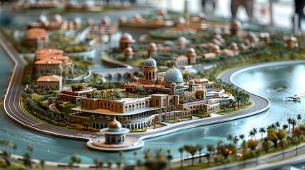 Obraz premium model of a town