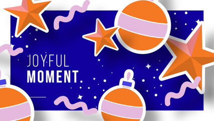 Festive Christmas Papercut With Joyful Holiday Message Card