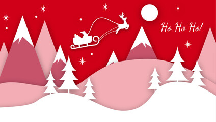 Festive Christmas Papercut Card with Peaceful Holiday Wishes