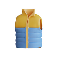 Stylish 3D vest icon. Perfect for fashion, apparel, and clothing projects.
