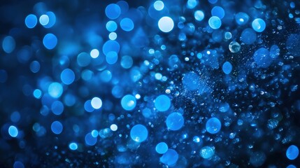 Blue Light Bokeh Background