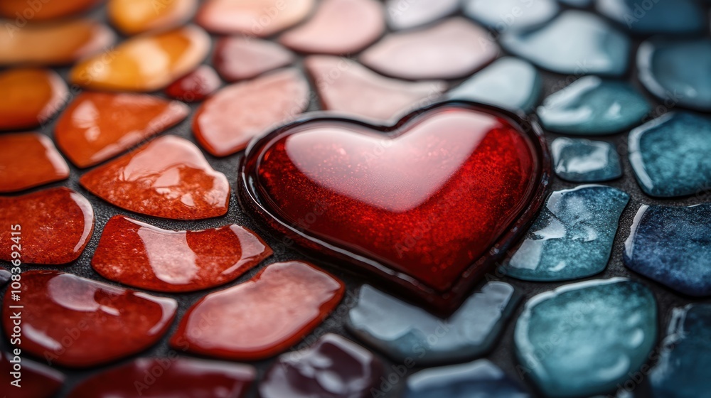 Poster valentine background with geometric patterns