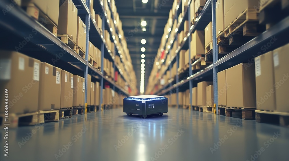 Poster a logistics company integrating ai into its supply chain management. ai helps optimize delivery rout
